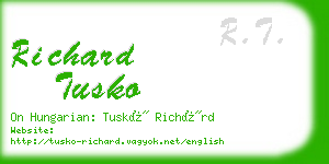 richard tusko business card